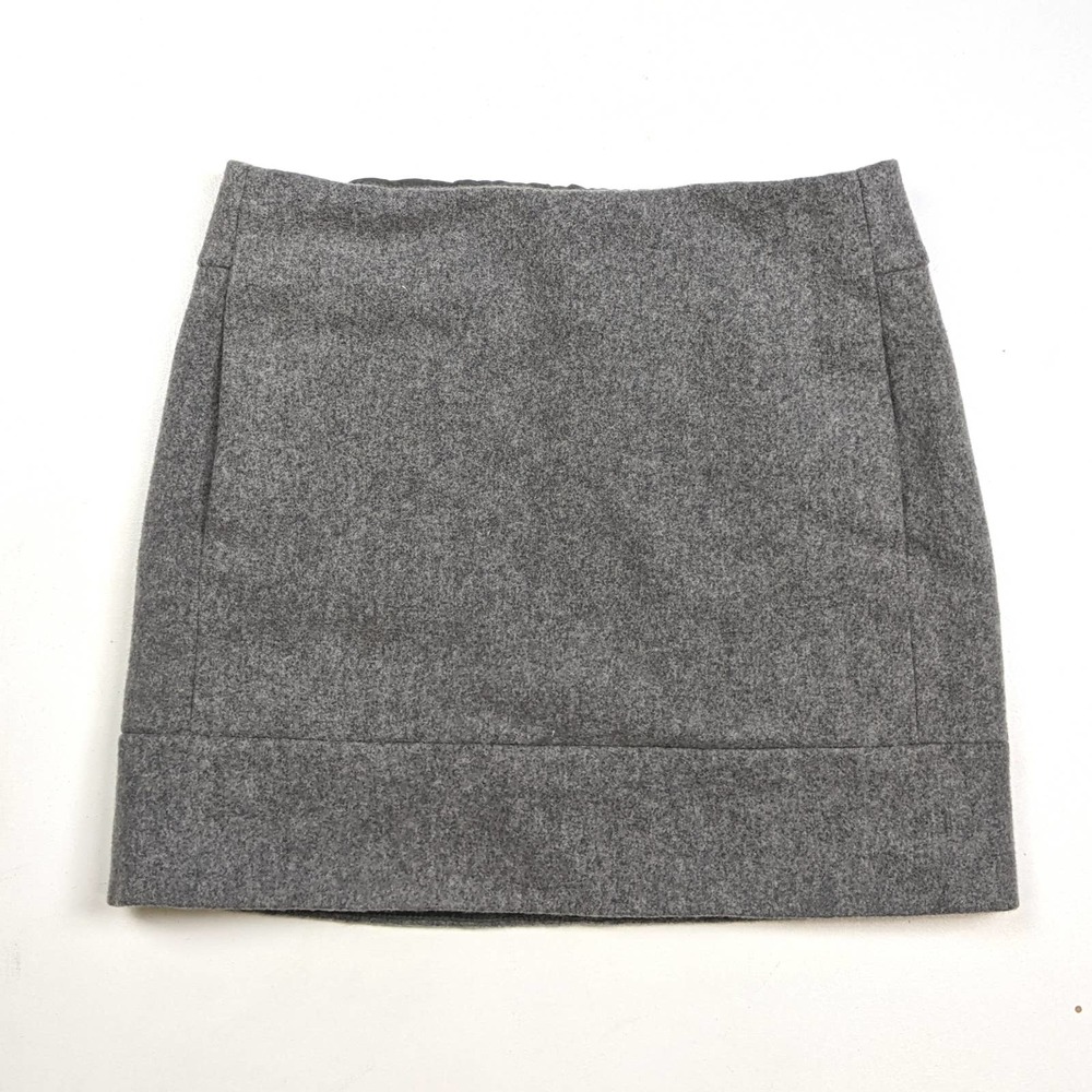 J. Crew Gray Wool Mini Skirt Sz 0
